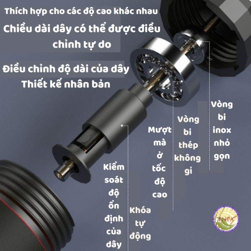 Dây nhảy tập Tăng chiều cao, Tập thể dục, Thể lực, Giảm cân. Lõi thép siêu đàn hồi.