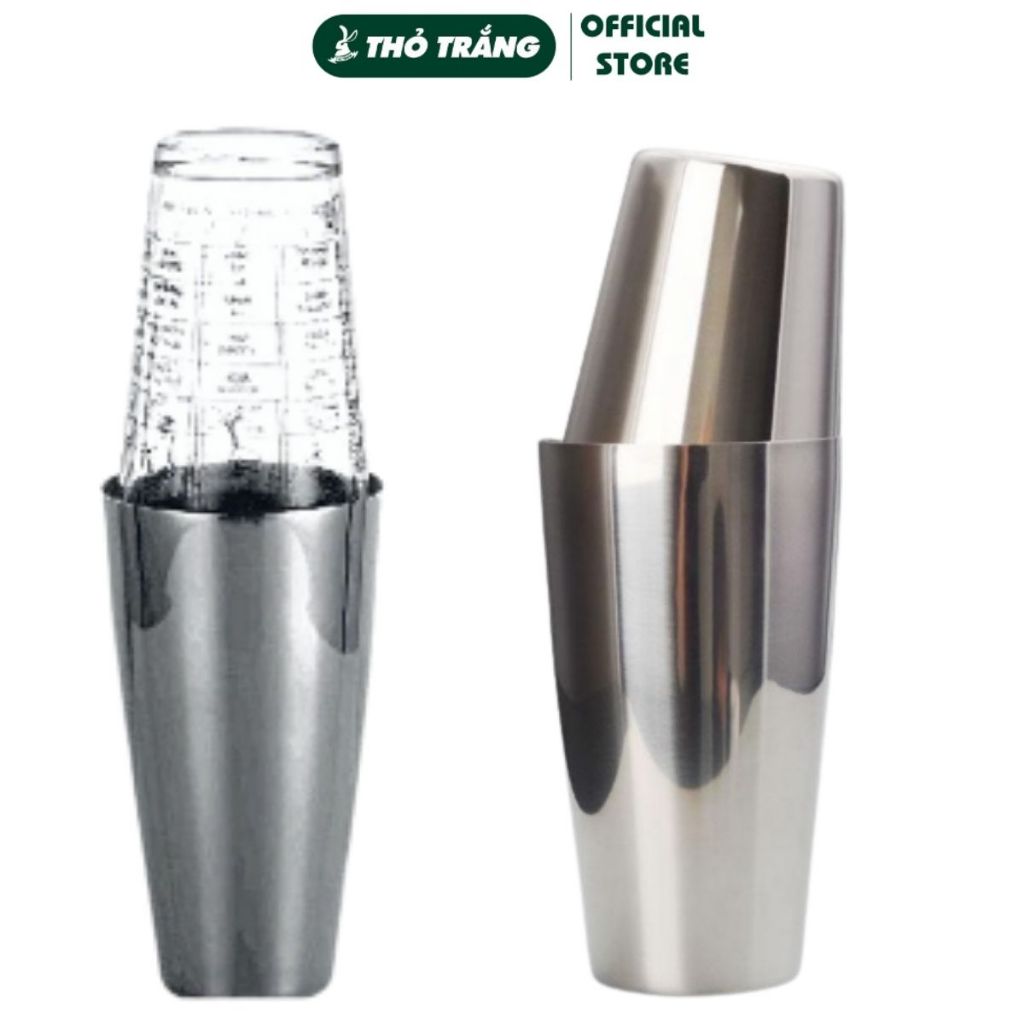 Shaker 2 Mảnh Boston (Thủy tinh - Inox) Thỏ Trắng Dùng Trong Pha Chế ...