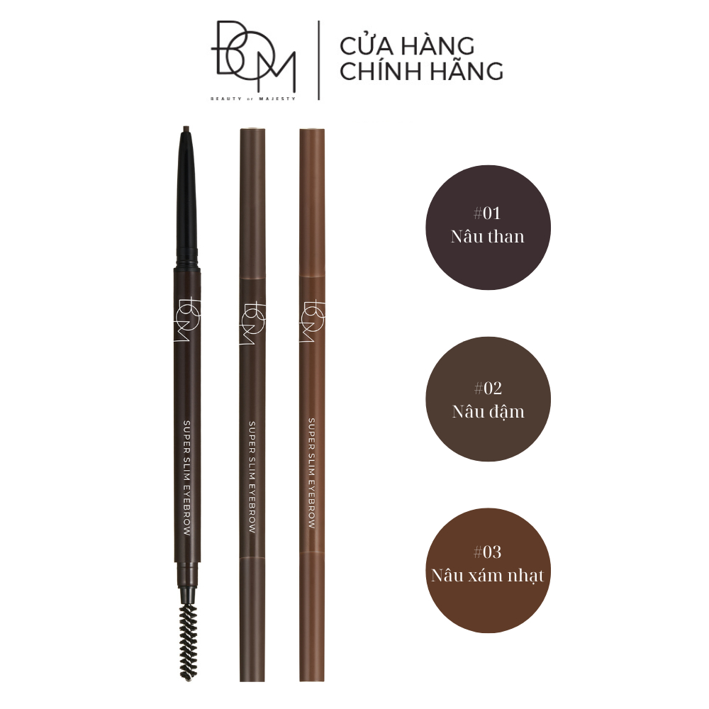 Ảnh Chì Kẻ Chân Mày BOM Super Slim Eyebrow 0,1g 2