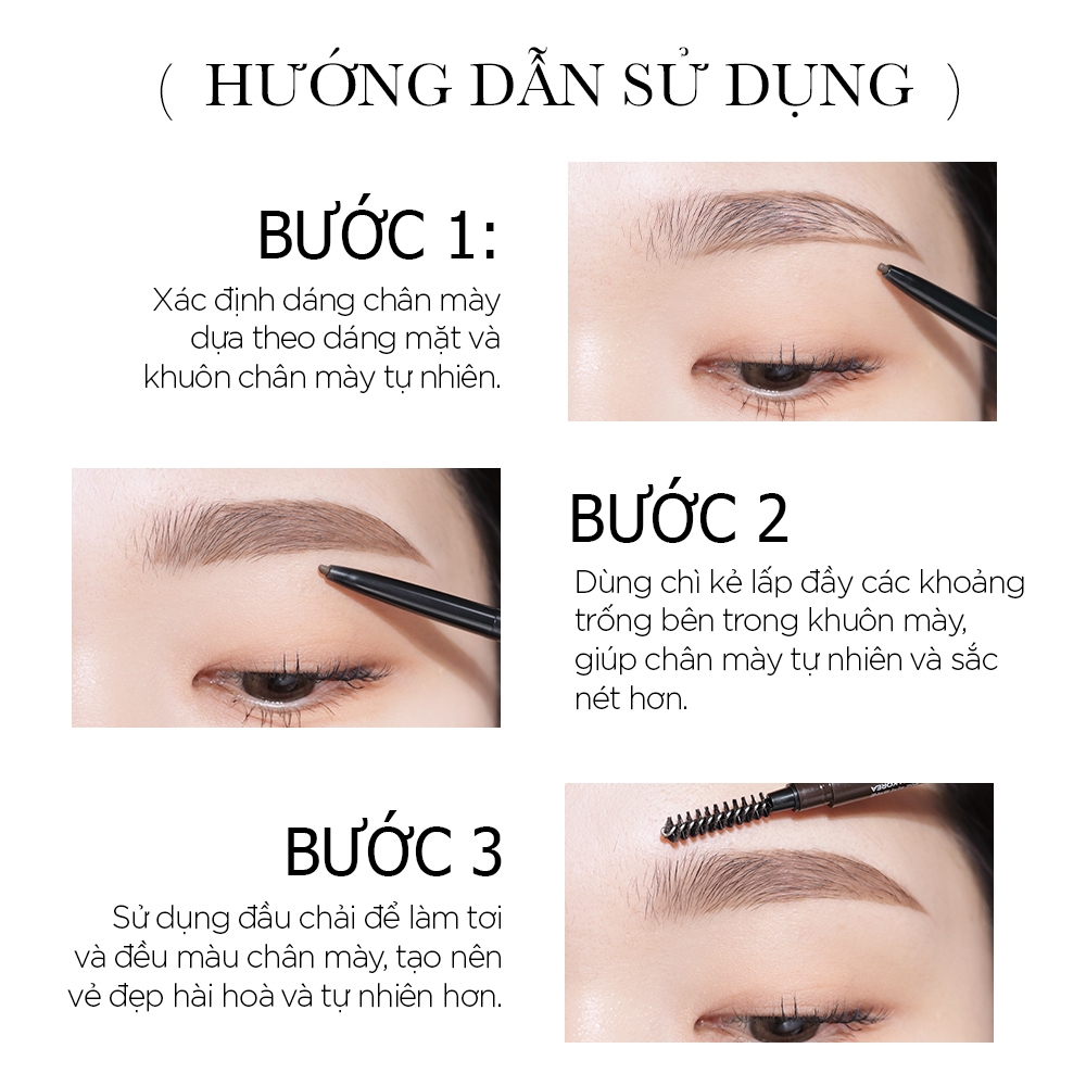 Chì Kẻ Chân Mày B.O.M Super Slim Eyebrow 0,1g