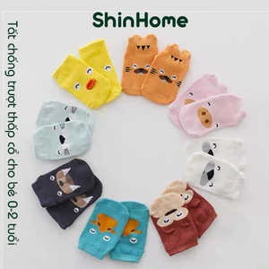 Combo 3 đôi tất chống trượt thấp cổ hoạt hình cho bé sơ sinh từ 0 - 2 tuổi ShinHome
