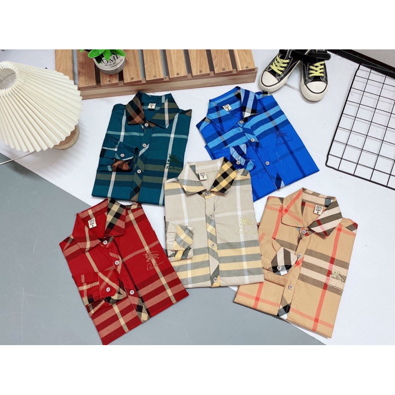 Áo sơ mi bé trai 6-10 tuổi chất vải kate thái mềm mịn thoáng mát
