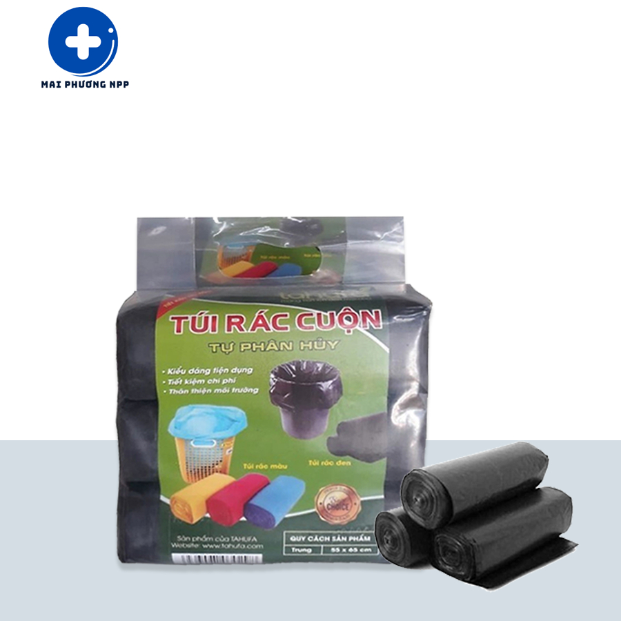 Combo 3 Cuộn Túi Đựng Rác Tự Phân Hủy Size Trung 55 * 65 | Shopee Việt Nam