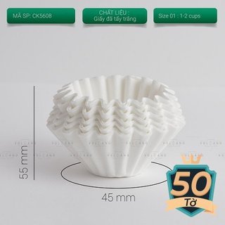 Volcano Giấy lọc cà phê hình tròn wave cho phễu Kalita 155 185 Cafede Kona