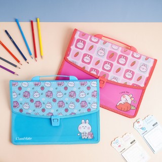 Cặp Học Thêm 2 Ngăn Rabbit CLASSMATE Hình Ngộ Nghĩnh, Chất Liệu Nhựa Nguyên Sinh An Toàn (33x24x8.5cm) CL-SB307