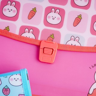Cặp Học Thêm 2 Ngăn Rabbit CLASSMATE Hình Ngộ Nghĩnh, Chất Liệu Nhựa Nguyên Sinh An Toàn (33x24x8.5cm) CL-SB307
