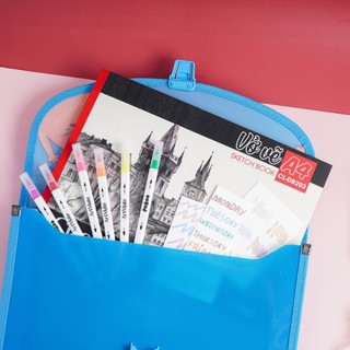 [TRỢ GIÁ] Cặp Học Thêm 2 Ngăn A4 CLASSMATE Hình Meow, Chất Liệu Nhựa Nguyên Sinh An Toàn Cho Bé CL-SB310