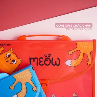[TRỢ GIÁ] Cặp Học Thêm 2 Ngăn A4 CLASSMATE Hình Meow, Chất Liệu Nhựa Nguyên Sinh An Toàn Cho Bé CL-SB310