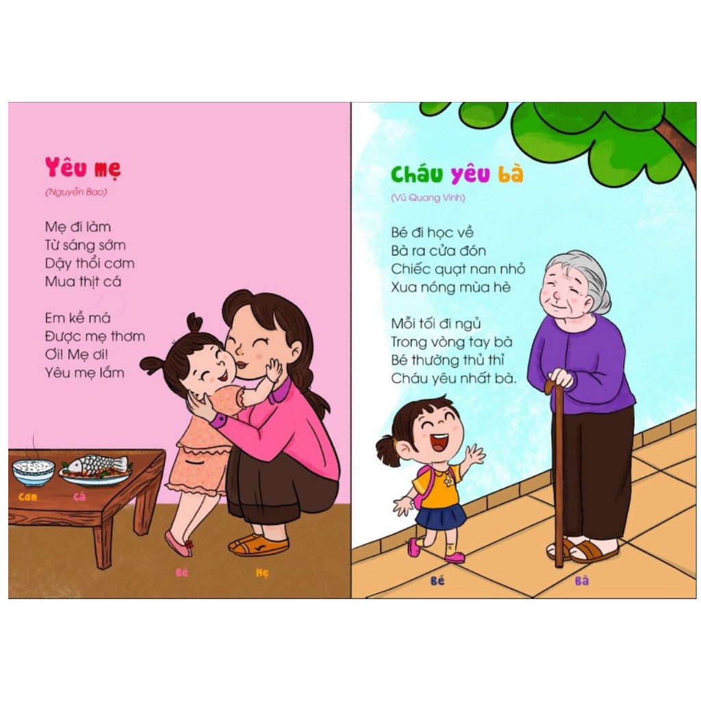 Sách - Thơ Cho Bé Học Nói - Phát triển IQ, EQ (Bìa cứng)