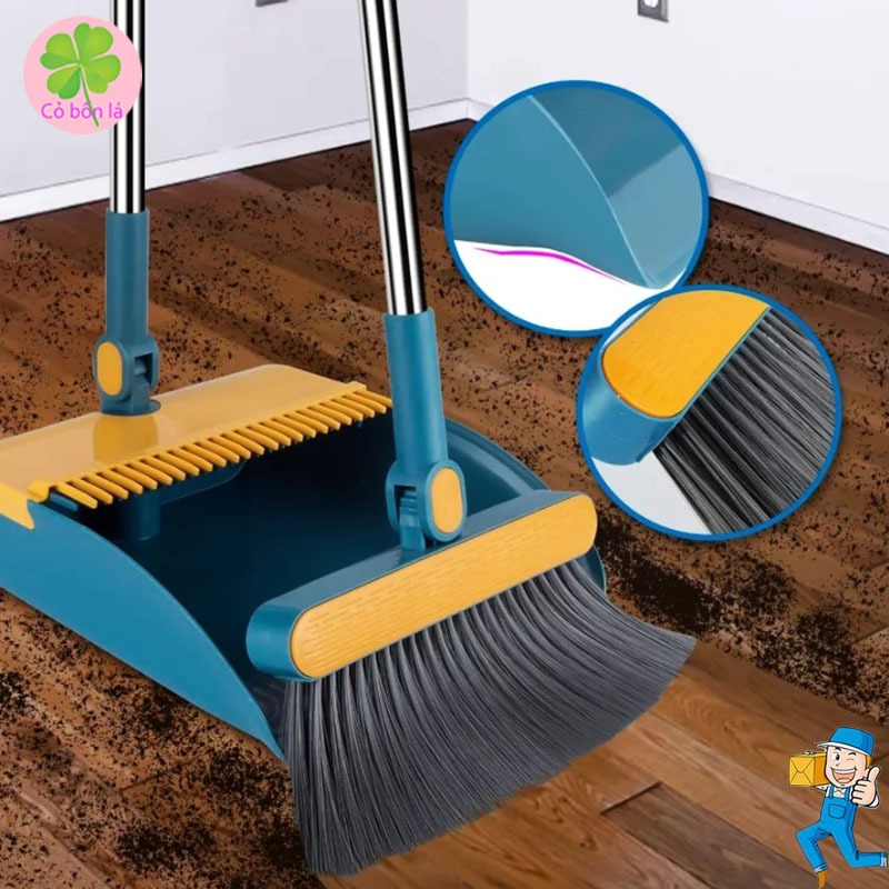 Chổi Quét Nhà Thông Minh Kèm Hót Rác Cao Cấp Xoay 180 độ, Bộ Chổi 2in1 ...
