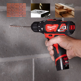 Bộ sản phẩm máy khoan M12 BPD+ pin + sạc Milwaukee. Máy khoan gỗ, khoan kim loại, khoan tường gạch