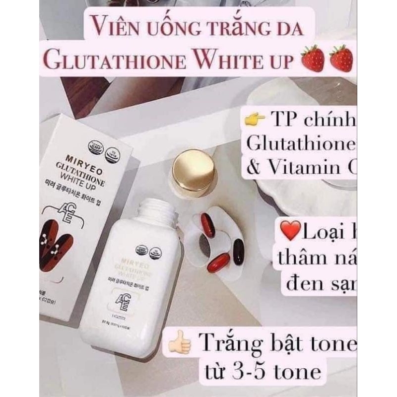 miryeo glutathione white up Bộ kem dưỡng +serum Miryeo chính hãng