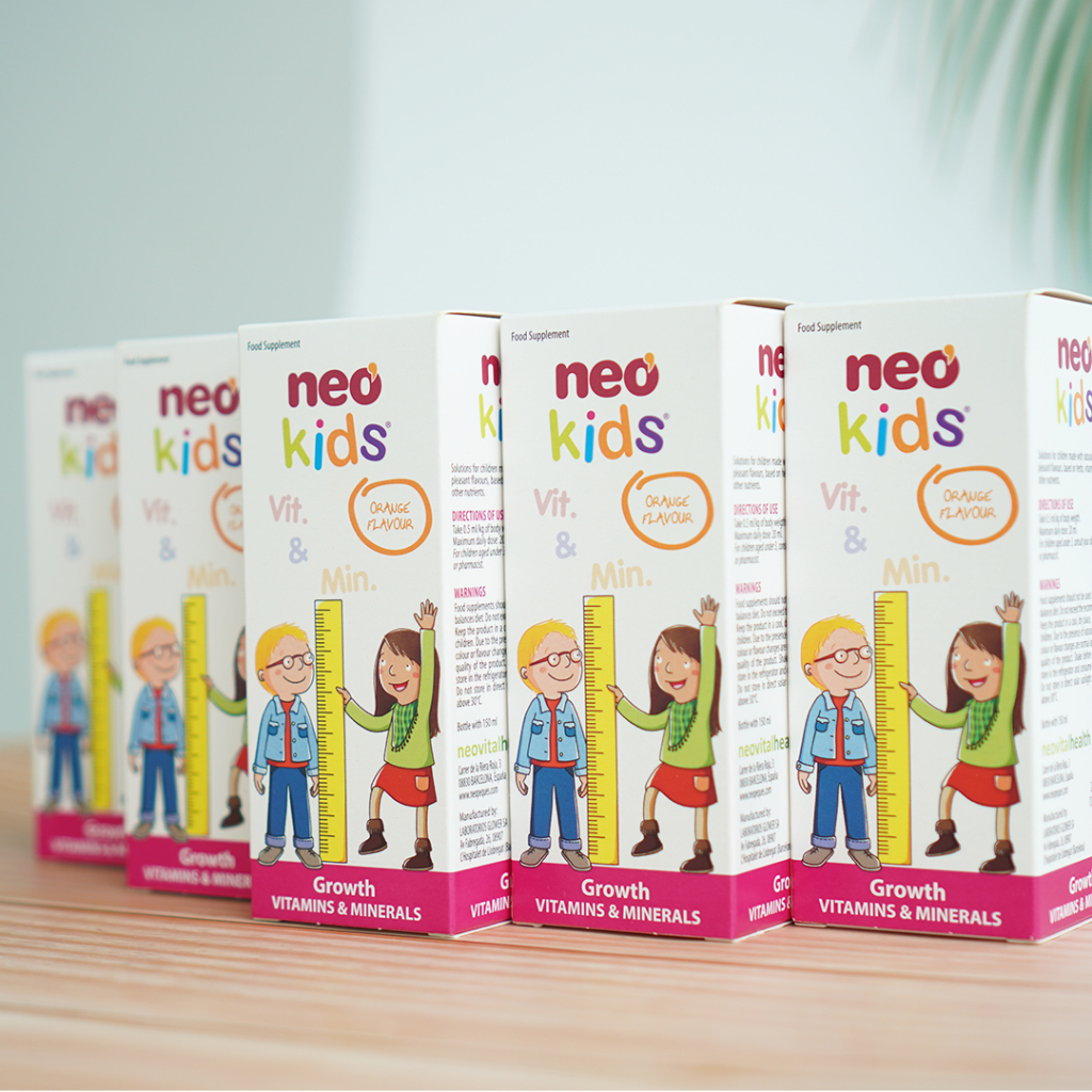 Siro ăn ngon Neo Kids Growth - 19 Vitamin, khoáng chất giúp bé yêu đủ chất cao lớn mỗi ngày 150ml
