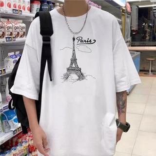 Áo Thun Unisex Nam Nữ Form Rộng Tay Lỡ In Hình Tháp Effiel Paris Thời Trang Chất Thun Mỏng Nhẹ Mềm Mịn
