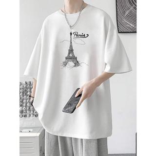 Áo Thun Unisex Nam Nữ Form Rộng Tay Lỡ In Hình Tháp Effiel Paris Thời Trang Chất Thun Mỏng Nhẹ Mềm Mịn