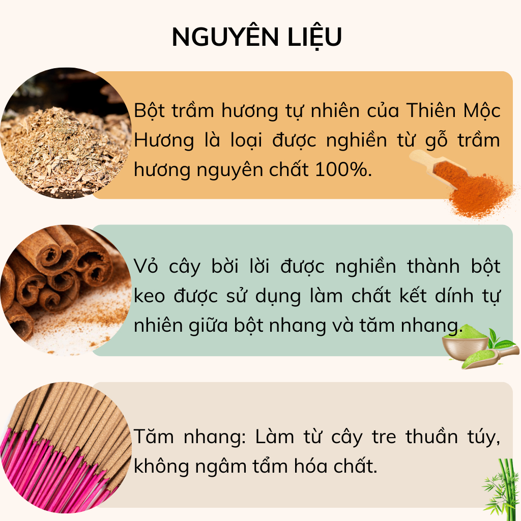 Ảnh Nhang trầm hương loại 12 năm tích trầm Thiên Mộc Hương hương trầm dịu ngọt dài 30cm, 85gram 4