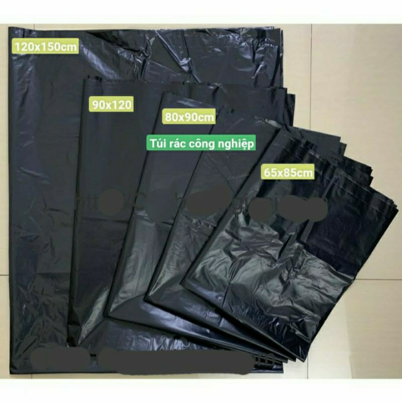Túi rác công nghiệp, túi đen 43x53,53x63, 65x85, 80x90(60L), 70x110 ...