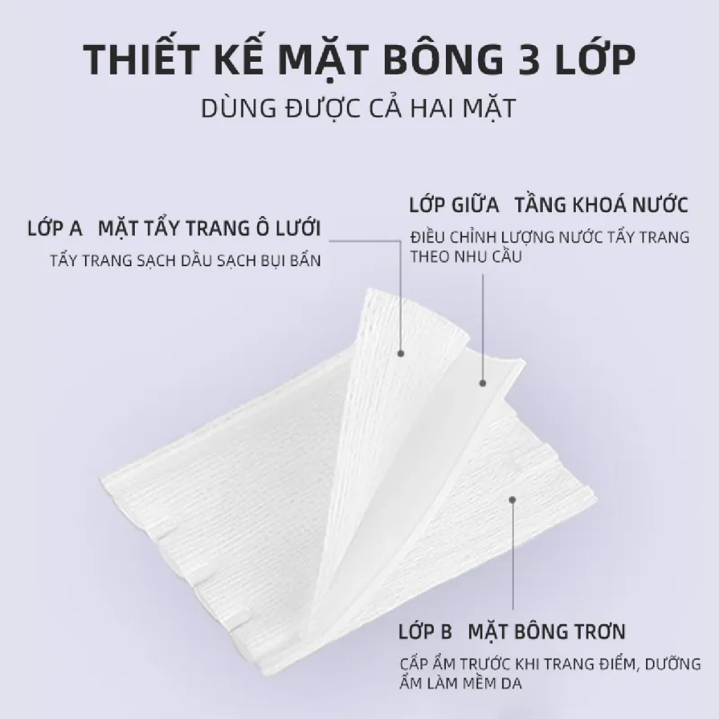 Bông tẩy trang AKF 3 Lớp