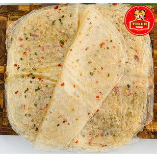 Bánh tráng Chay TIGER FOOD bánh tráng phơi sương dẻo hành ớt dẻo cay + sốt tắc + muối nhuyễn chay Siêu Ngon