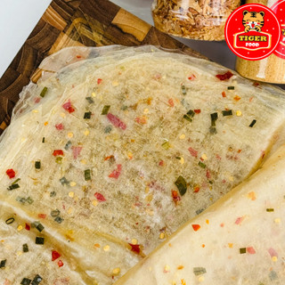 Bánh tráng Chay TIGER FOOD bánh tráng phơi sương dẻo hành ớt dẻo cay + sốt tắc + muối nhuyễn chay Siêu Ngon