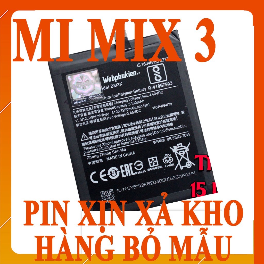 Pin Scud dành cho điện thoại Xiaomi Mi Mix 3 BM3K dung lượng 3200mAh ...