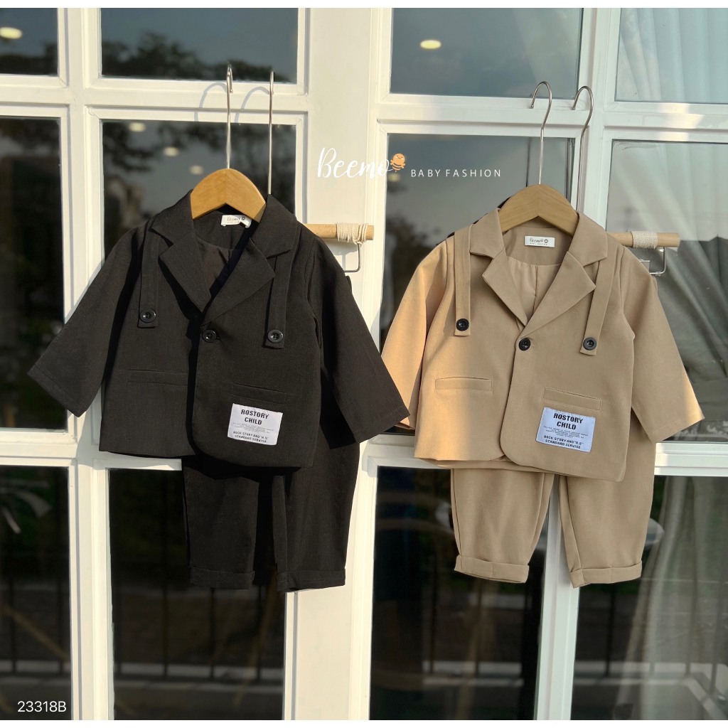 Bộ vest công tử bé trai, set compet phong cách Hàn Quốc cho bé trai hàng thiết kế Bernie