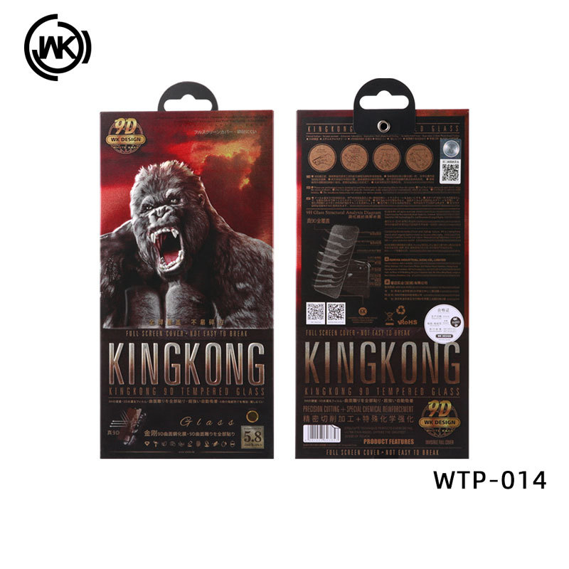Kính cường lực 15/15 pro/ 15plus/ 15 promax  King Kong WTP 014, chống trầy xước, chống vân tay, chống nước - Wekome