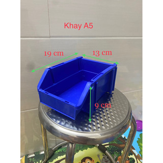 [20 khay A5, có chân ] Khay A5 KT: 200*136*90mm đựng linh kiện,bulong ốc vít đầy đủ chân nối giá sỉ