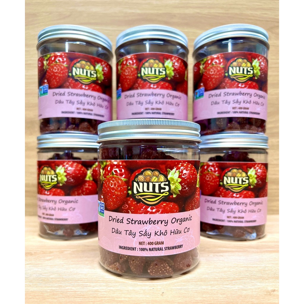 Dâu Tây Sấy Khô nhập khẩu NUTS Organic hộp 400g Shopee Việt Nam