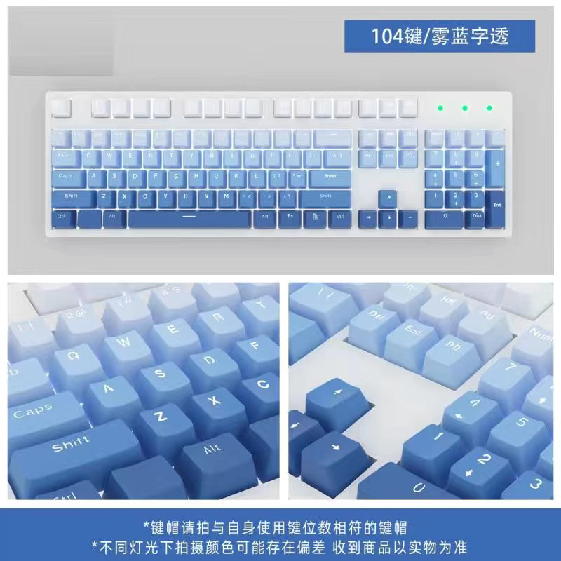 [SẴN GIAO NGAY] KEYCAP XUYÊN LED PBT DOUBLESHOT OEM Profile GRADIENT | 104 phím xuyên led mặt trên | BigBuy360 - bigbuy360.vn