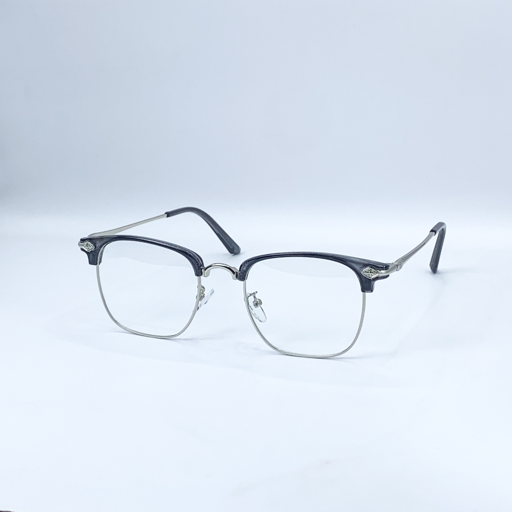 Gọng kính cận, giả cận Clubmaster mắt vuông LemonEyewear càng kim loại thời trang LE2173