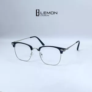 Gọng kính cận, giả cận Clubmaster mắt vuông LemonEyewear càng kim loại thời trang LE2173