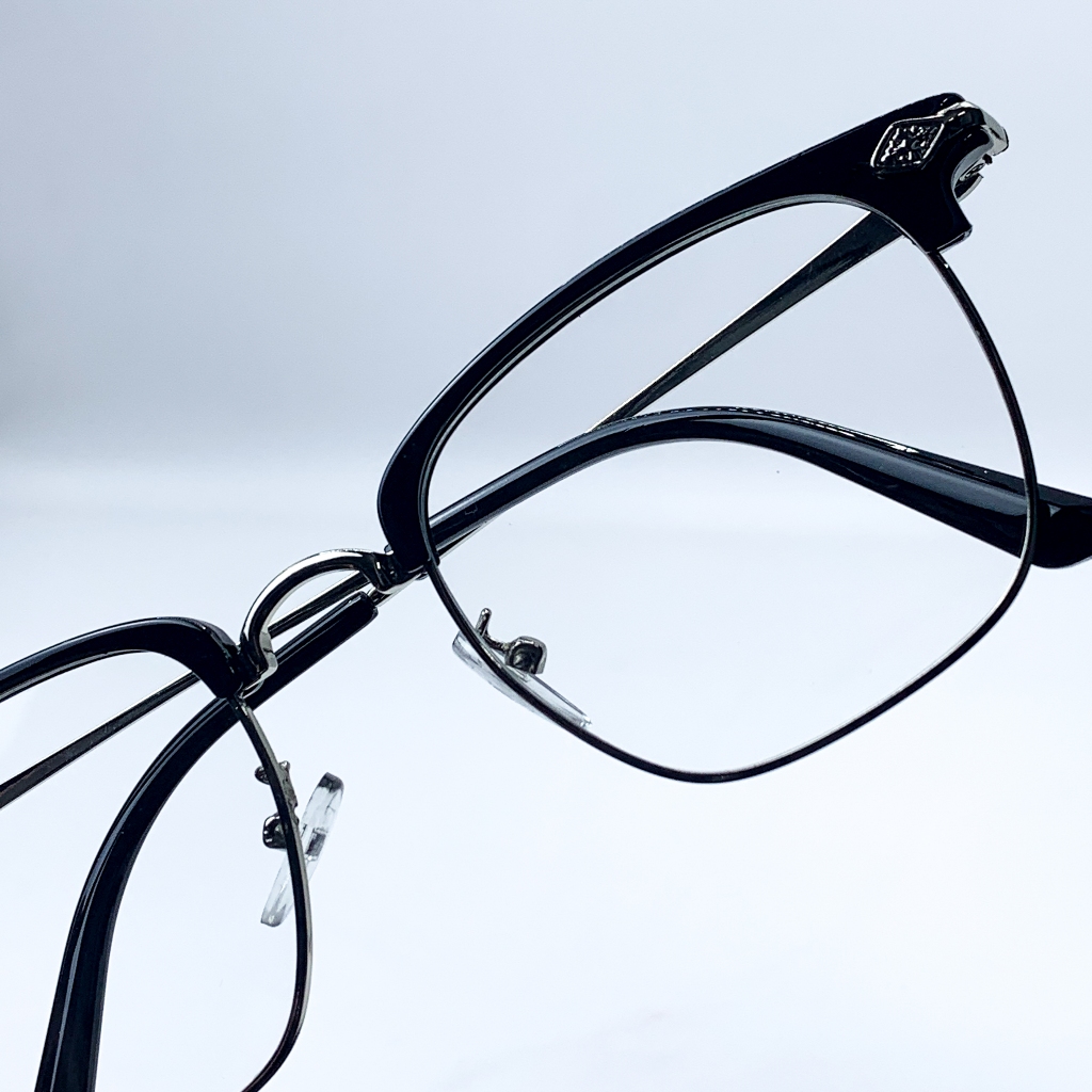Gọng kính cận, giả cận Clubmaster mắt vuông LemonEyewear càng kim loại thời trang LE2173