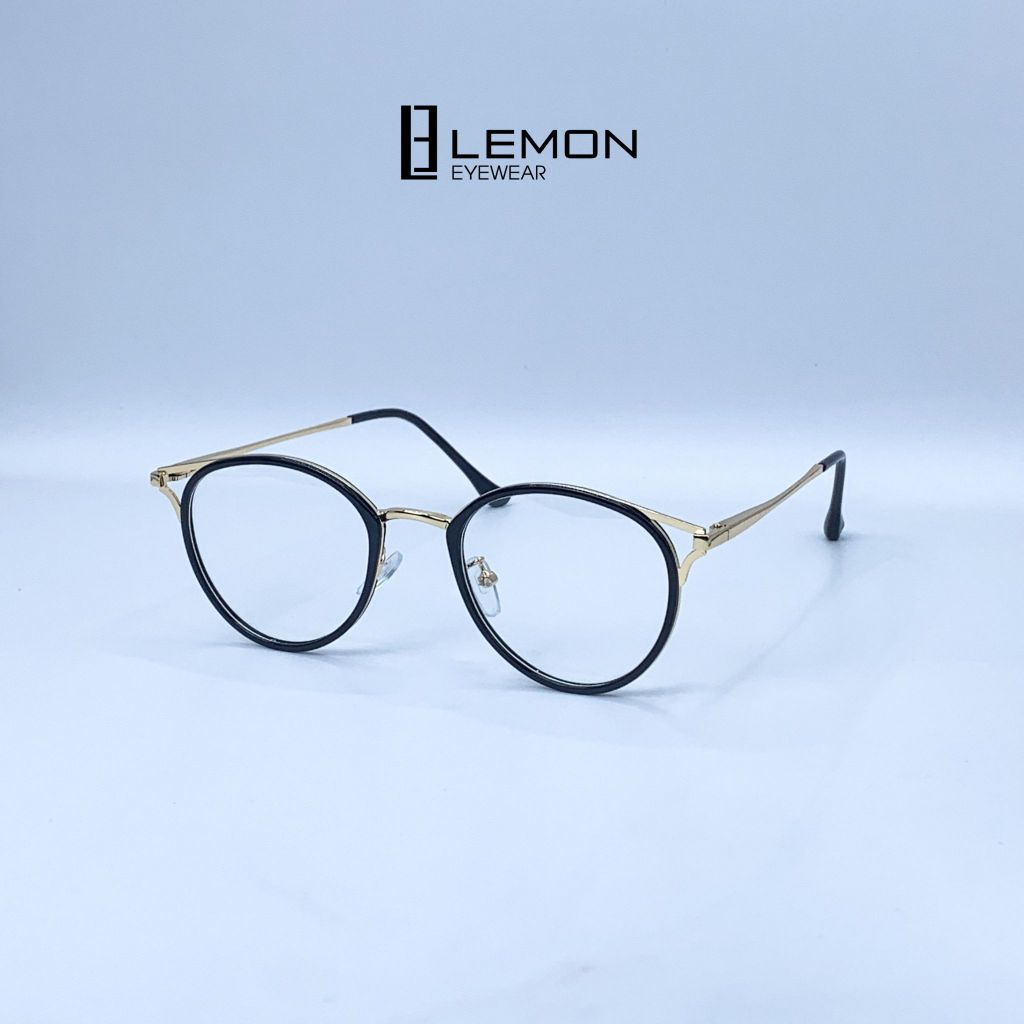 Gọng Kính Cận Mắt Mèo Thời Trang LemonEyewear Chất Liệu Kim Loại LE90029