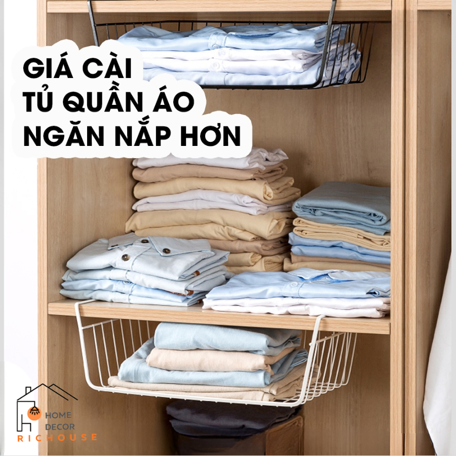 Khay Lưới Sắt Gắn Tủ Bếp Đa Năng, Ngăn Kéo Bàn Làm Việc Size 33x23cm Kệ Khung Gài