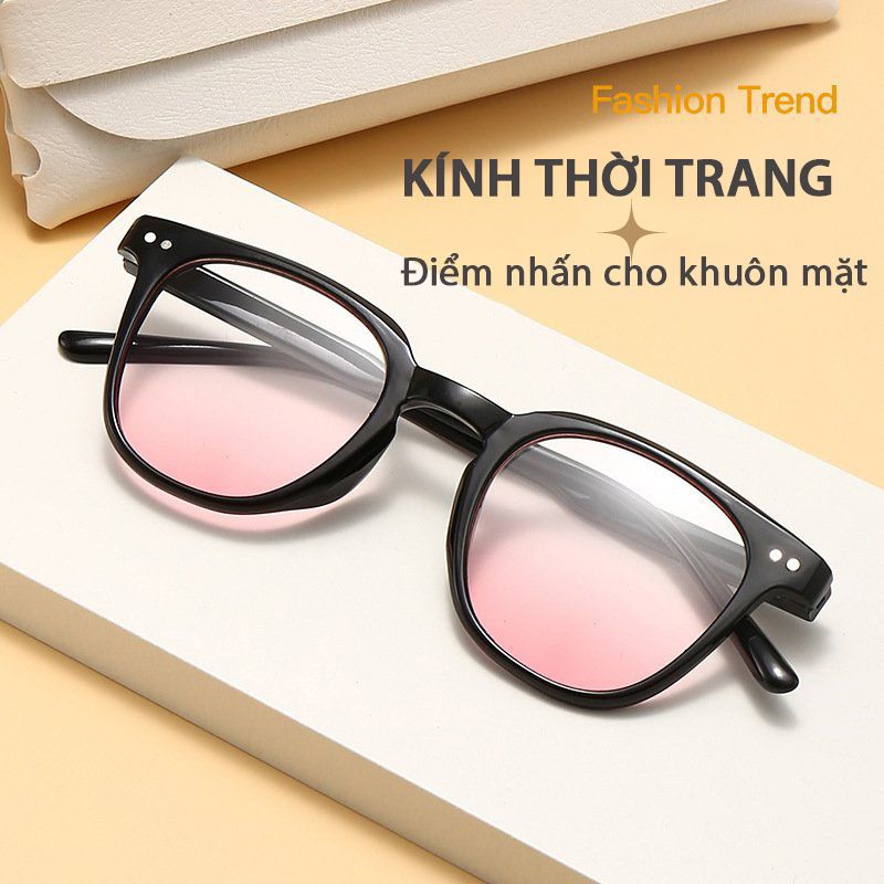 Gọng kính cận thời trang nữ nam giá rẻ kính má hồng phong cách Hàn Quốc chống tia UV ánh sáng xanh Hottrend HANASO 096