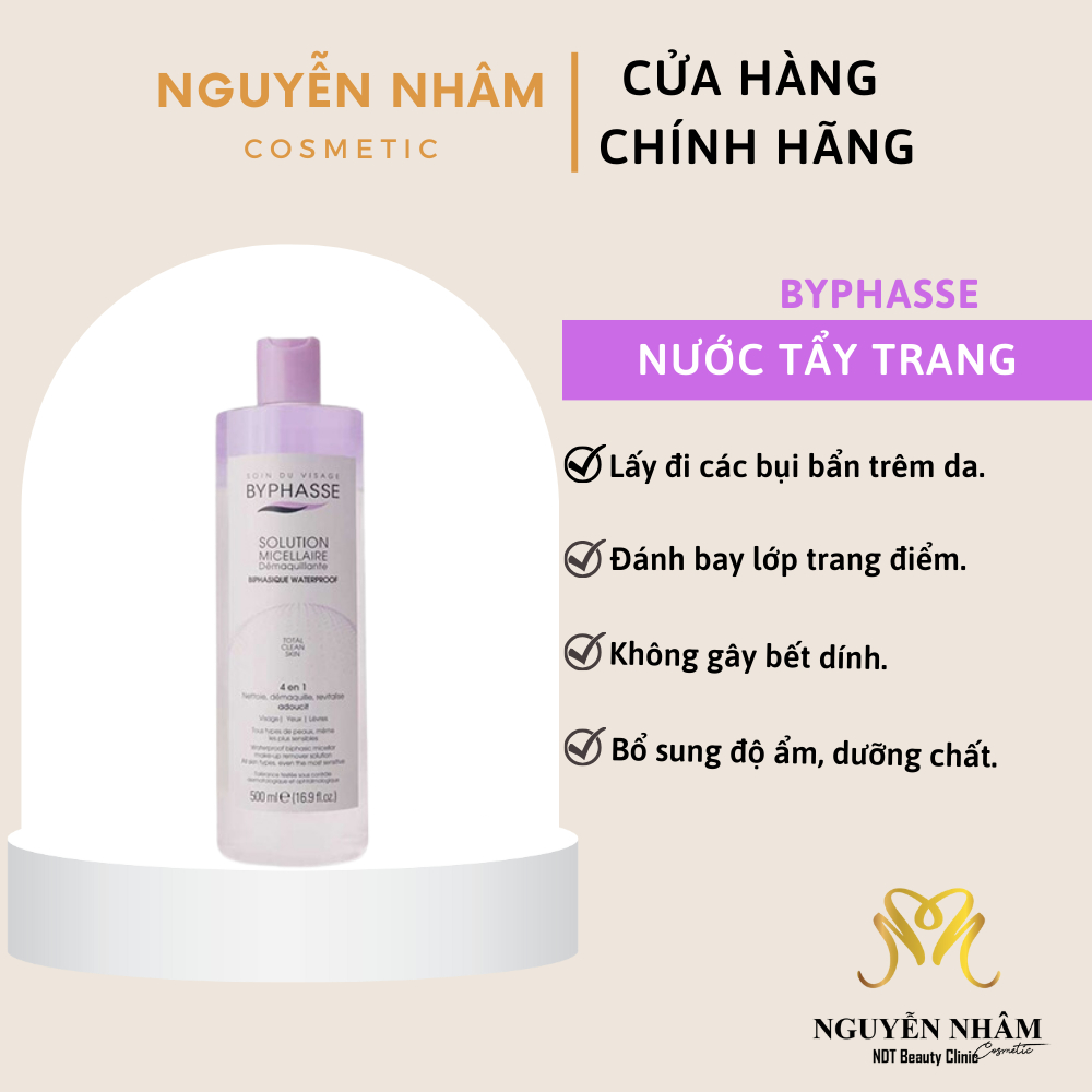 Nước tẩy trang 2 lớp 500ml làm sạch sâu Byphasse WATERPROOF BIPHASIC ...