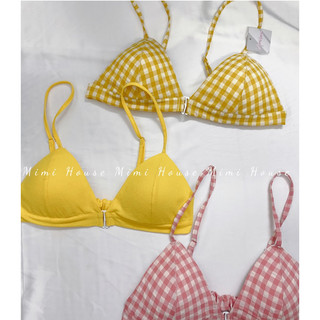 Áo bra cài trước hai dây chất vải thoáng mát, handmade