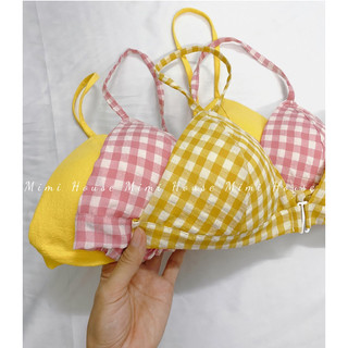 Áo bra cài trước hai dây chất vải thoáng mát, handmade