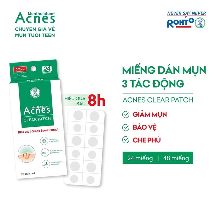 Miếng Dán Mụn Acnes Giúp Giảm Mụn 24 PCS