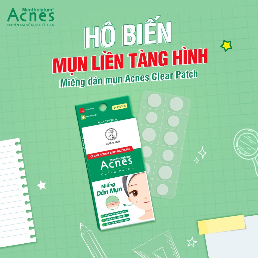 Miếng Dán Mụn Acnes Giúp Giảm Mụn 24 PCS