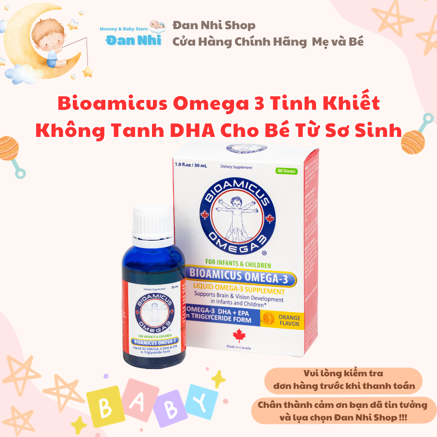 [Chính Hãng] Bioamicus Omega 3 Tinh Khiết Không Tanh DHA Cho Trẻ Từ Sơ ...