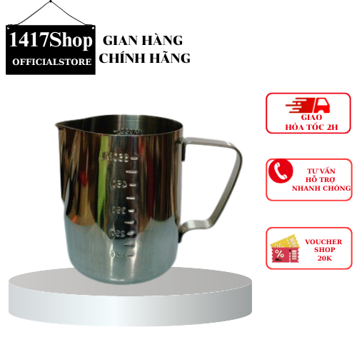 Ca định lượng inox 304 có chia vạch 350ml/600ml/1L | Shopee Việt Nam