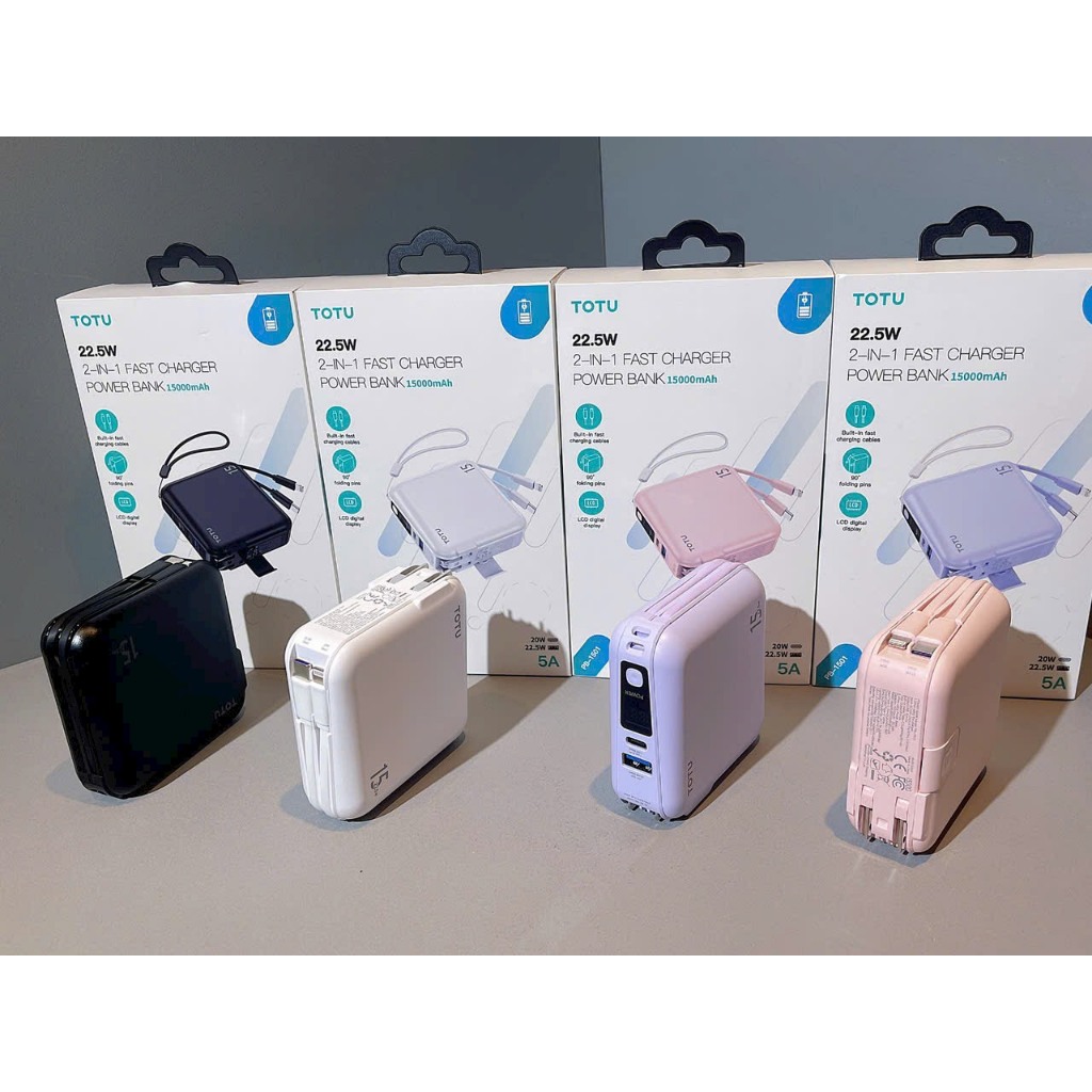 Sạc Dự Phòng mAh Totu PB 1501 Sạc Nhanh Kèm Giá Đỡ