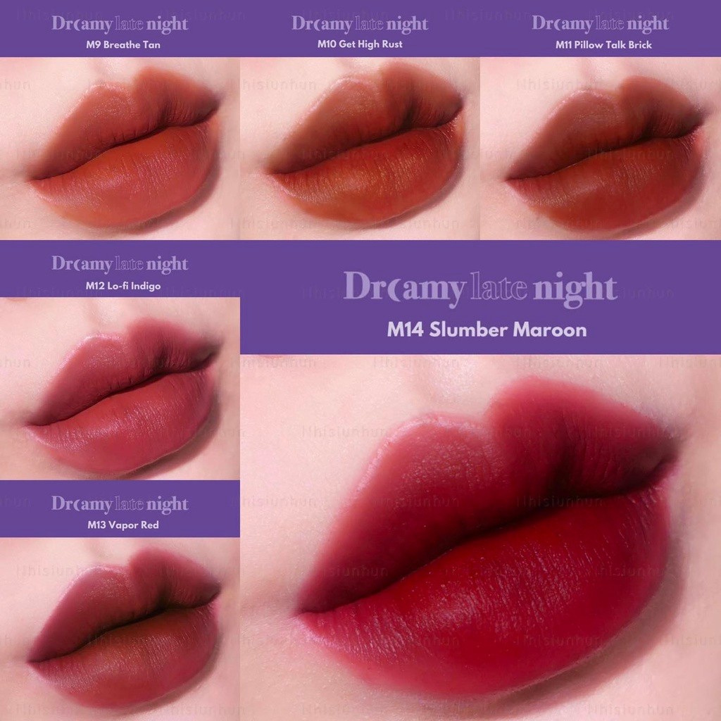 Son kem lì Merzy Dreamy Late Night Mellow Tint màu M9, M10, M11, M12 ...
