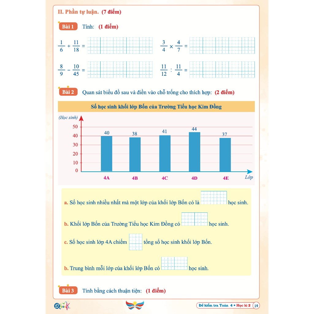 Ảnh Sách - Combo Đề Kiểm Tra Toán Và Tiếng Việt Lớp 4 Học Kì 2 - Cánh Diều (Bộ 2 Cuốn) 4