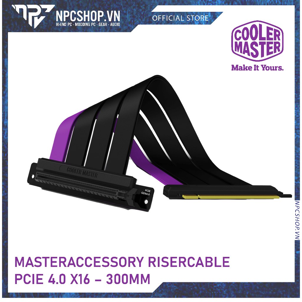 CÁP RISER COOLER MASTER MASTERACCESSORY PCIE 4.0 X16 – 300MM | Shopee ...