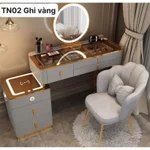 Bàn Trang Điểm, Bàn Phấn Thông Minh Có Gương Đèn Led Cảm Ứng 3 Màu, Sạc Không Dây, Loa Buetooth,2 Cổng USB Tiện nghi T02 — ảnh 2