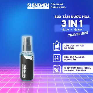 Sữa tắm gội và Rửa mặt 3 in 1 SHINEMEN cho nam, hương nước hoa AWA-AMOR 50ml