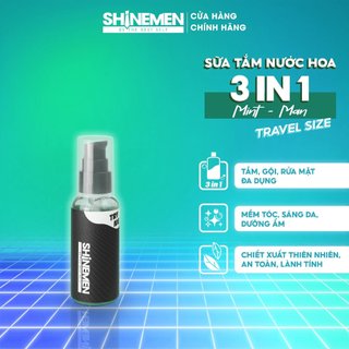 Sữa tắm gội và Rửa mặt 3 in 1 SHINEMEN cho nam, hương nước hoa MINT-MAN 50ml